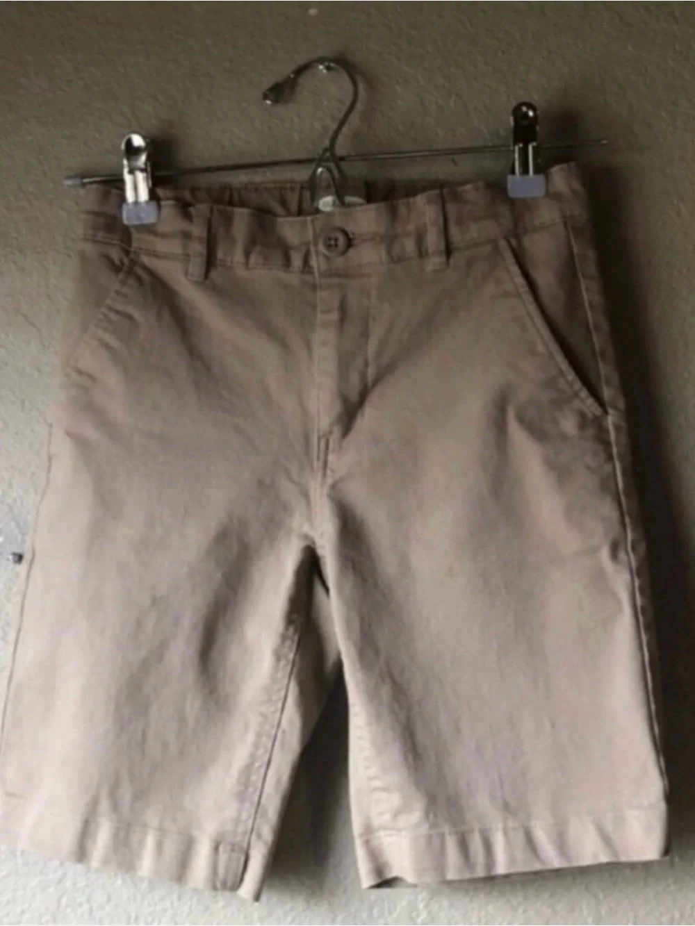 Old Navy Shorts Boys Kids Tan Khaki Bermuda Uniform Summer Casual Shorts Sz 10